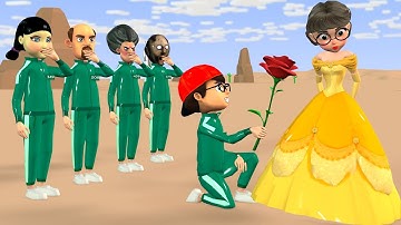 Scary Teacher 3D vs Squid Game Princess Dress Nice and Error Dressing Room Level Max Challenge