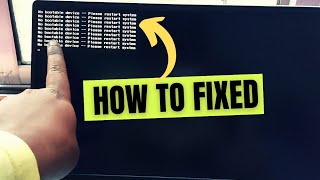 how to fix no bootable devices -- please restart system