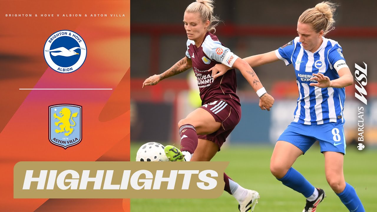 Points Shared in Tense Encounter | Brighton & Hove v Aston Villa Highlights | Barclays WSL 25/26