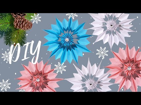 ️DIY 3D snowflake paper | Christmas craft | Christmas decor ️ - YouTube
