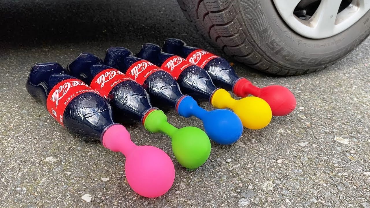 Experiment: COCA COLA Balloons vs BIG EGG, Mtn Dew, Fanta, Pepsi vs Mentos vs in the Big Underground