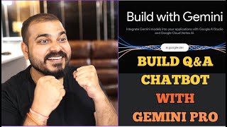 Step By Steps Tutorial To Create Conversational Q\&A Chatbot Using Gemini Pro Free API