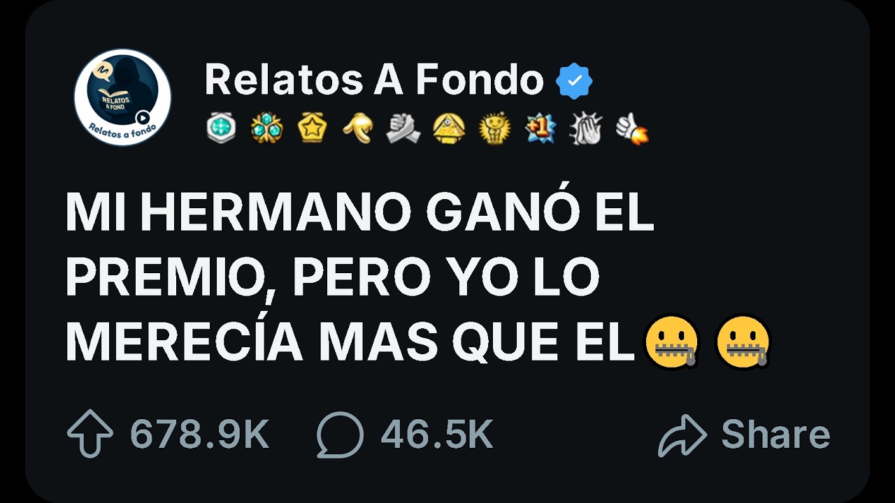 MI HERMANO GANÓ EL PREMIO, PERO YO LO MERECÍA MAS QUE EL🤐🤐Historia completa