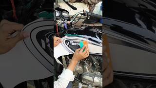 Splendor bike full body new model sticker 😱 installation #viralshort #bikemodifid #bikemodification