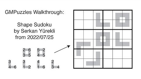 GMPuzzles - 2022/07/25 - Shape Sudoku by Serkan Yürekli
