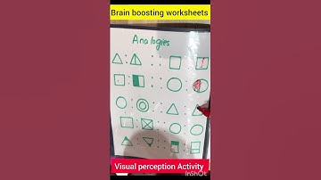 Brain boosting worksheet/introduce analogies/ improve visual perception
