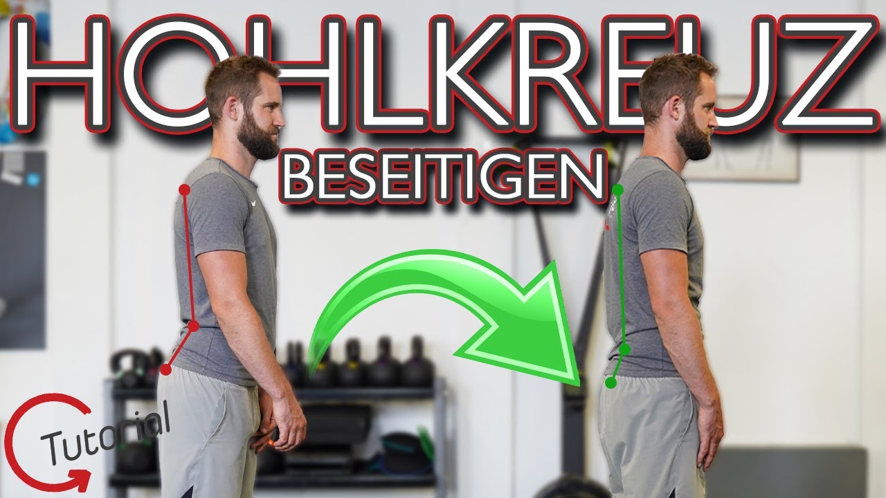 Wie Lange Dauert Es Ein Hohlkreuz Weg Zu Bekommen Hohlkreuz wegtrainieren - Mit diesen Übungen! | Tutorial | Kernfit