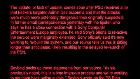 PlayStation Network Down! LATEST UPDATE!