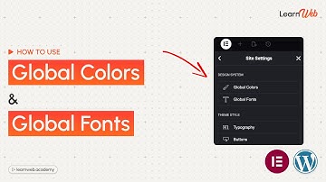 How to Use Global Colors & Global Fonts in Elementor (Complete Beginner Tutorial)