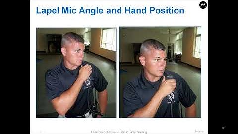 Radio and Accessory Audio Quality Training