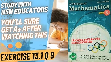 Class 10th Math | KPK Board | Unit 13-Practical Geometry Circle |Exercise 13.1|Q 9| KPK Board | NSN