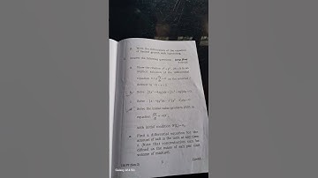 3rd sem maths major paper 2 Differential Equations (ODE)  question paper  2024 Bodoland University