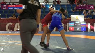 1/2 GR - 46 kg: Z. ALIYEV (AZE) df. I. ALLAKHIAROV (RUS) by VSU, 8-0