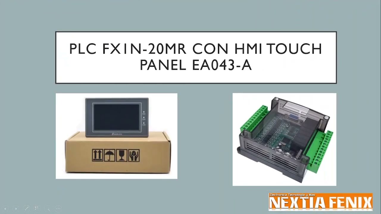 PLC FX1N-20MR CON HMI TOUCH PANEL EA043-A