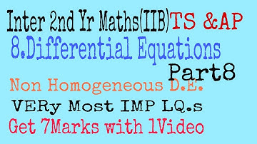 Differential Equations/Very IMP 7M//Non Homogns//Part8//Nagaraju sir