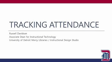 Tracking Attendance in Blackboard