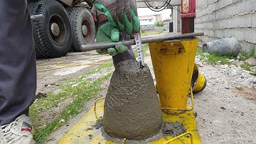 How to measure concrete Slump? (Slump test)