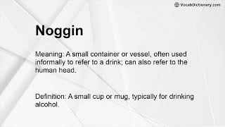 Noggin Meaning