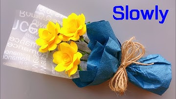 ABC TV | How To Make Rose Paper Flower Bouquet With Shape Punch #3 (Slowly) - Craft Tutorial