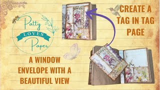 Cracker Box Journal - Adding a Window Envelope to Create a Tag In Tag Page - How to Junk Journal