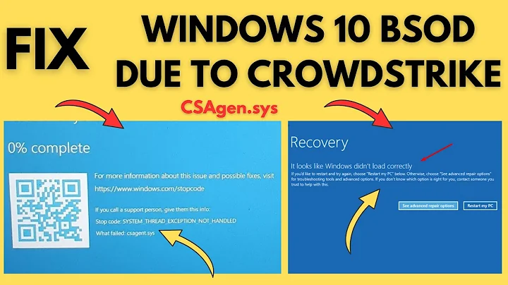 Fix: Windows 10 CrowdStrike Blue Screen Of Death (CSAgen.sys) Crowdstrike BSOD Fix