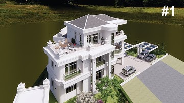 [Architecture expressed] Private house design #1 with Rhino + Enscape - Outcome