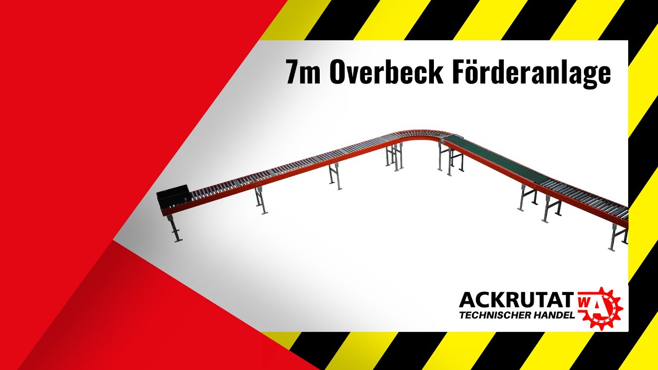 🗜️ Overbeck Förderanlage Rollenbahn/Förderband 7m Schwerkraftbahn Produktvideo | Ackrutat-Shop