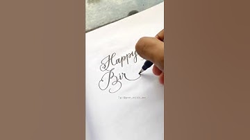 Happy birthday font✨#shorts #youtubeshorts #happybirthday #calligraphy #tutorial #diy #5minutecrafts