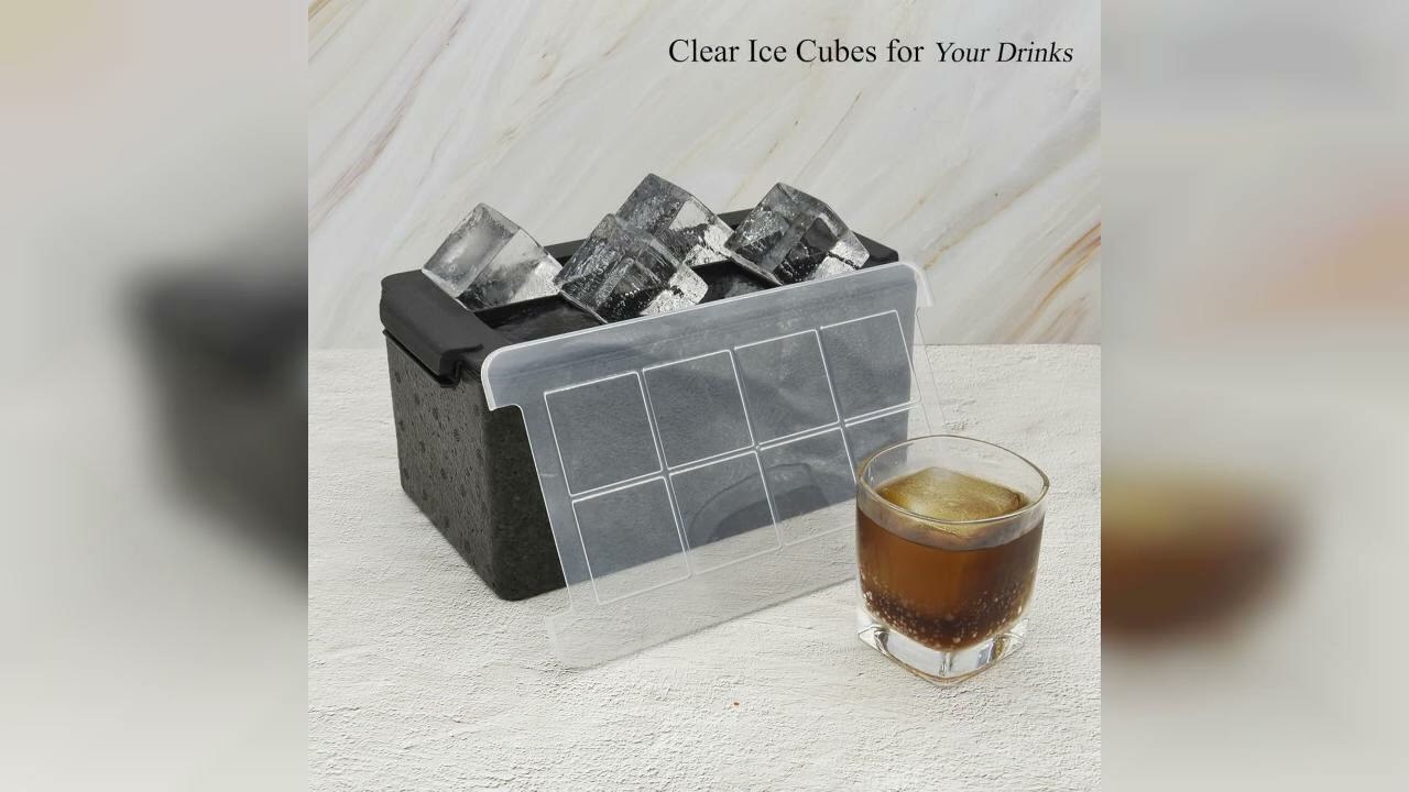 Review: Bangp Crystal Clear Ice Cube Maker,8 Large 2" Square Pure Ice Cubes for Cocktails,Bour...