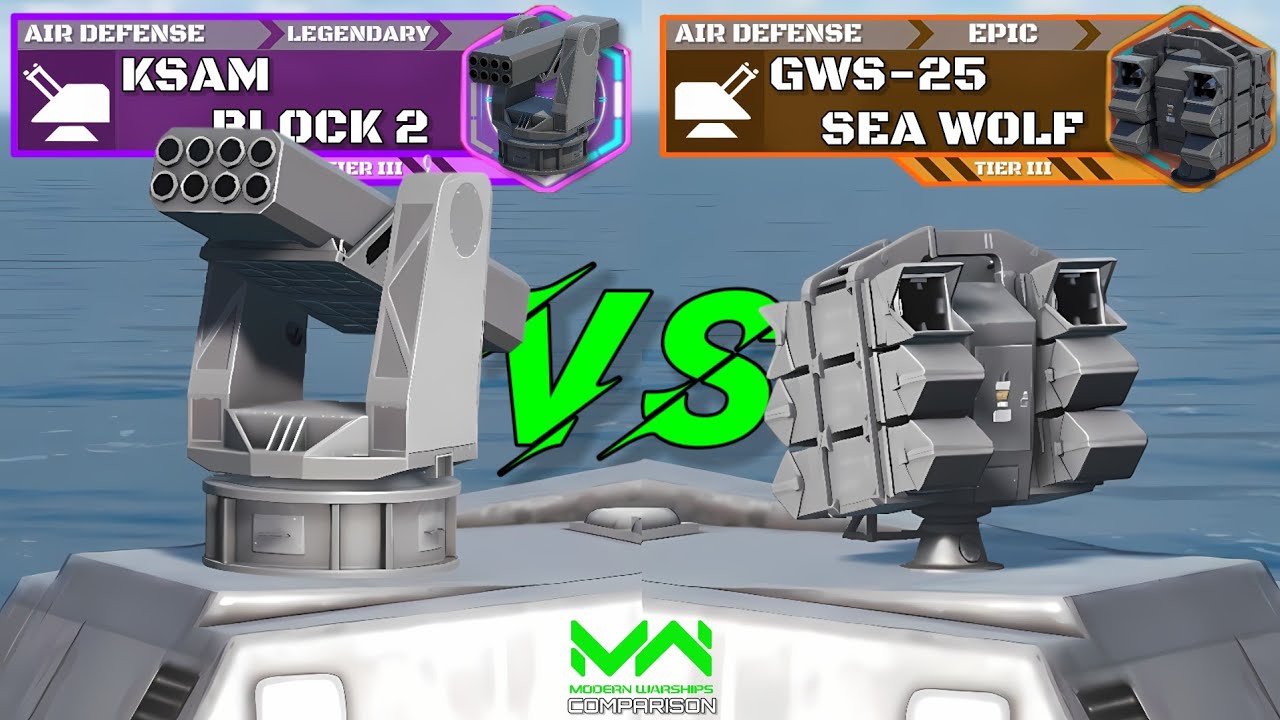 GWS-25 Sea Wolf VS KSam Block II | Air Defense Comparison | Modern Warships