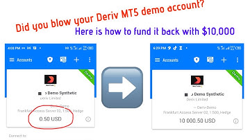 How to top up funds on Deriv MT5 demo account