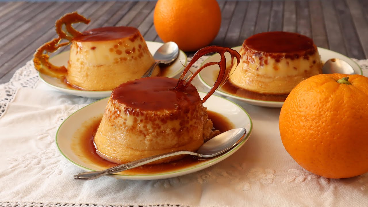 FLAN DE NARANJA 🍮 🍊 FACIL Y RAPIDO