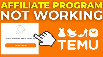 Temu Affiliate Program Not Working (fix)