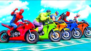 Superhero Tricky Bike Race | Mega Ramp Bike Stunts-android gameplay. screenshot 1
