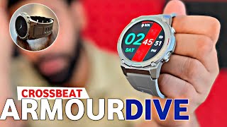 Crossbeats Armour Dive smartwatch unboxing & review⚡️military Grade Look with 1.43”Amoled+BT calling