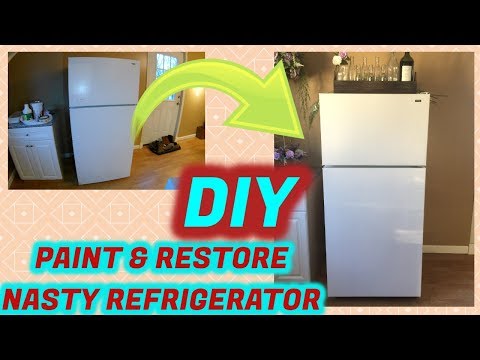 How To: DIY Paint & Restore Nasty Refrigerator
