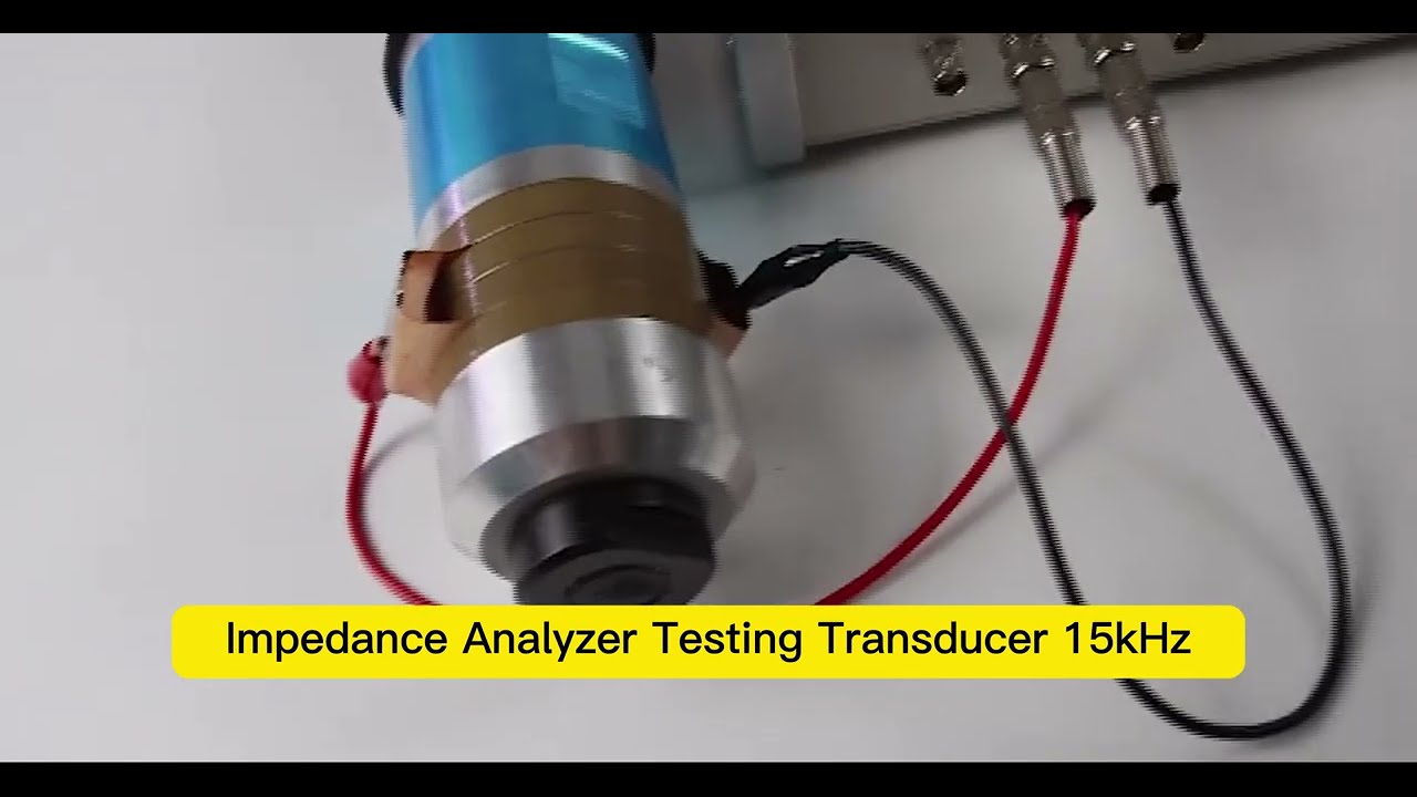 Impedance Analyzer Testing Transducer 15kHz