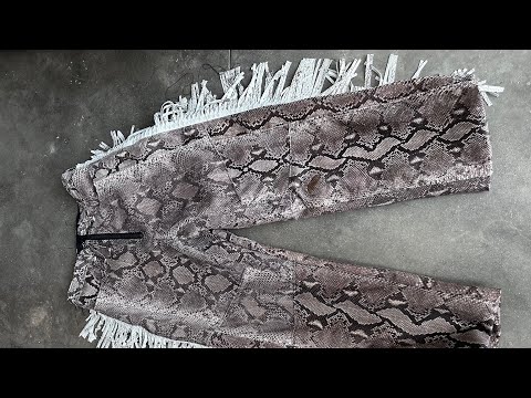 Sewing ILLEGAL PYTHON leather pants - YouTube