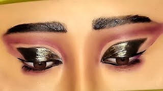 Eye makeup |Gold cutcrease tutorial |Gold eye makeup |Gold eyeshadow|fantasy eye makeup