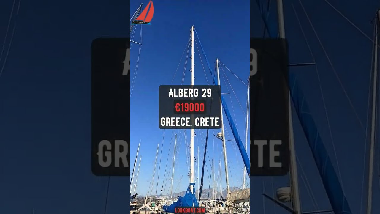 ⁣Alberg 29 for sale in Greece, Crete.