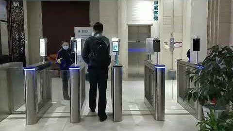 Swing Gate with Face Recognition Temperature Detection Successful installed and start to use