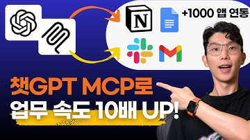 드디어 챗GPT도 MCP지원! 어떤 앱이든 연결해 10배 빠르게 일하는 법