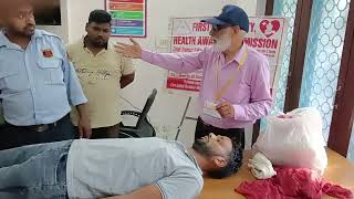 First Aid CPR BLS Fire cyber safety trg Maltex factory by kaka Ram Verma 