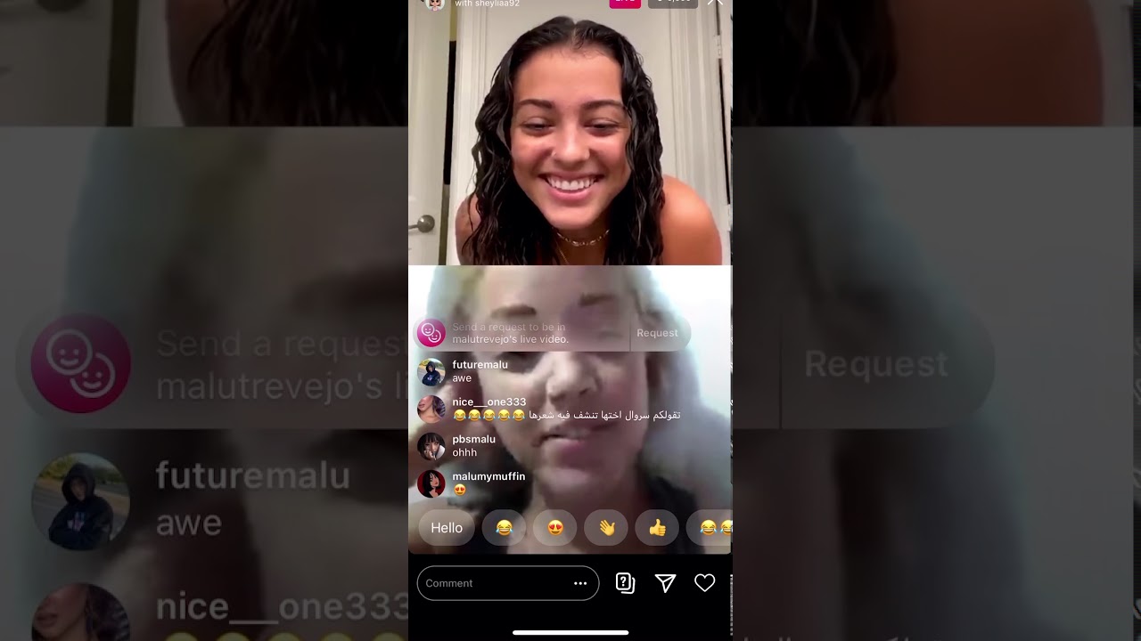 Malu Trevejo on IG Live with her Sister Just found out who her REAL