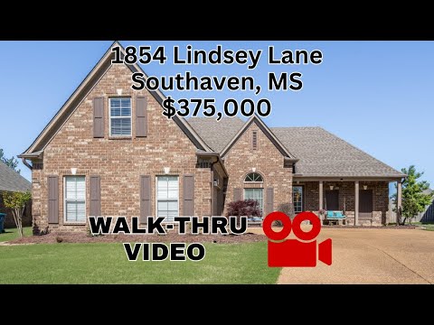 1854 Lindsey Lane, Southaven, MS home video tour