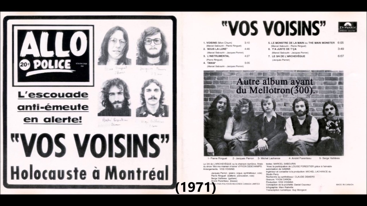 Les 1ers Mellotrons Au Québec.(DeGuy Mongeon) YouTube