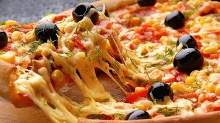 Пицца с Колбасой и Грибами в Духовке! Рецепт Теста для Пиццы! Пицца с Колбасой и Грибами в Духовке! Рецепт Теста для Пиццы!