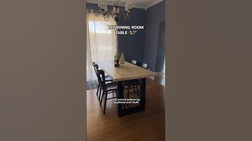 how to build your own dining room table 🛠️#diytable #diningroomtable #webuiltourdiningtable #vlog