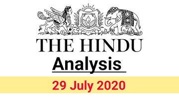 29 July 2020 | The Hindu Newspaper Analysis | Today