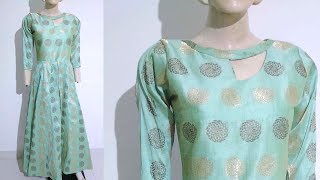 Anarkali dress drafting, cutting and stitching | designer dresses